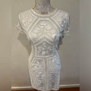 Mini Embroidered White Dress